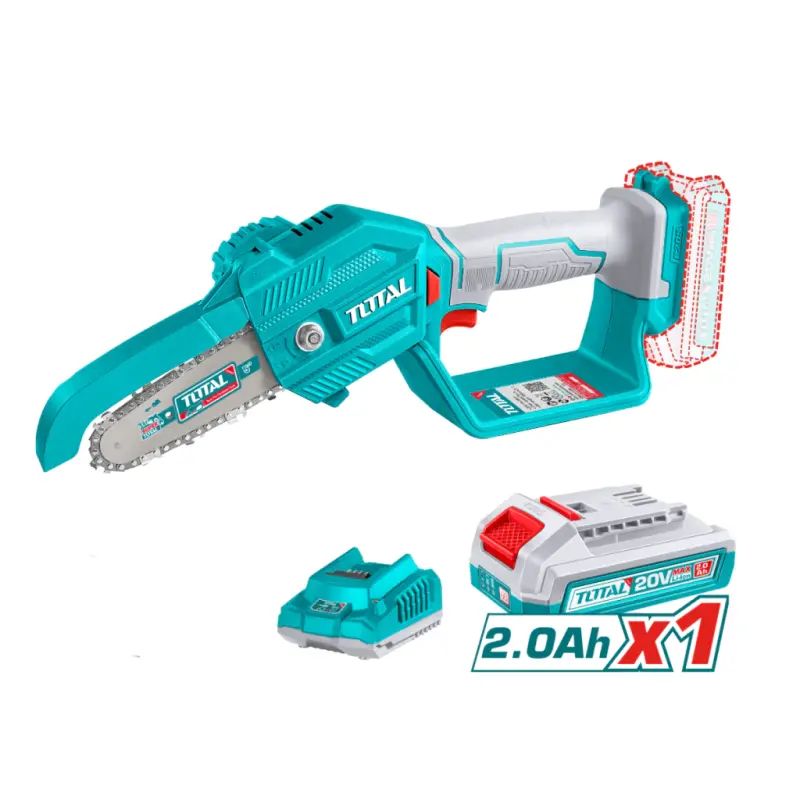 Sierra Podadora 20V 5" TOTAL Kit completo con cargador y batería TGSLI20581-4