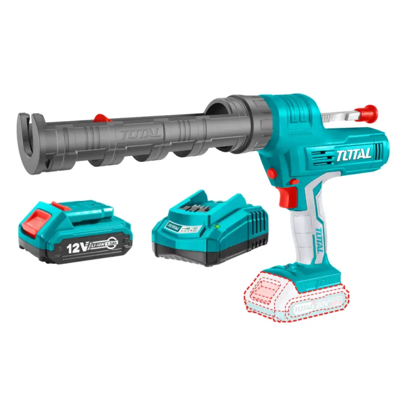 Aplicador Silicona Inalambrico completo 20v 3700N Total TCGLI20011-4