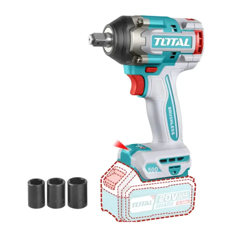 Llave de impacto 1/2 20v 500nm Brushless Total TIWLI20501