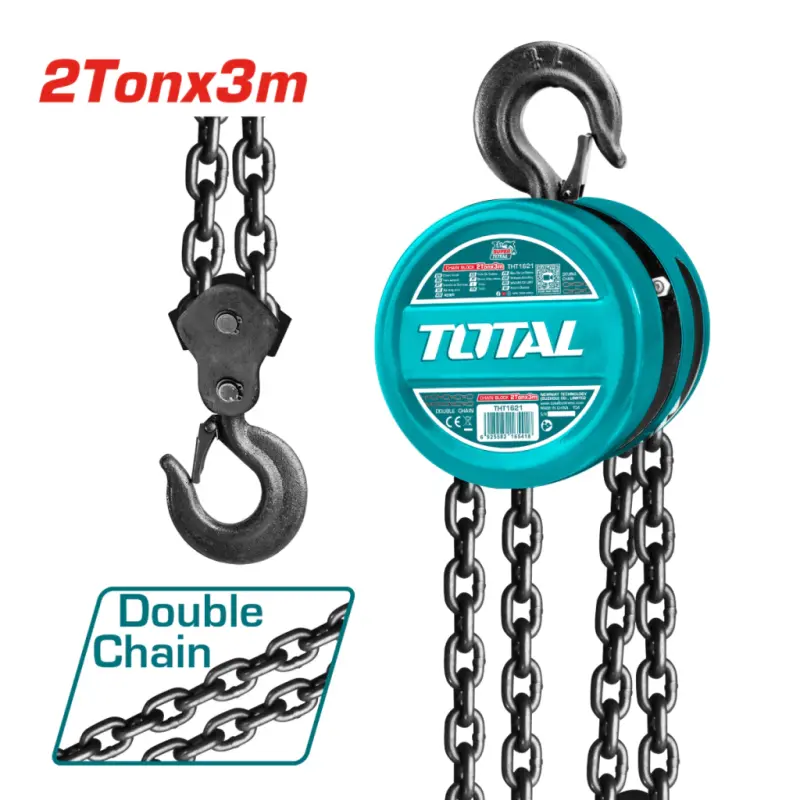 Aparejo Cadena 2000 Kg 2 Toneladas X3 Mts Total THT1621