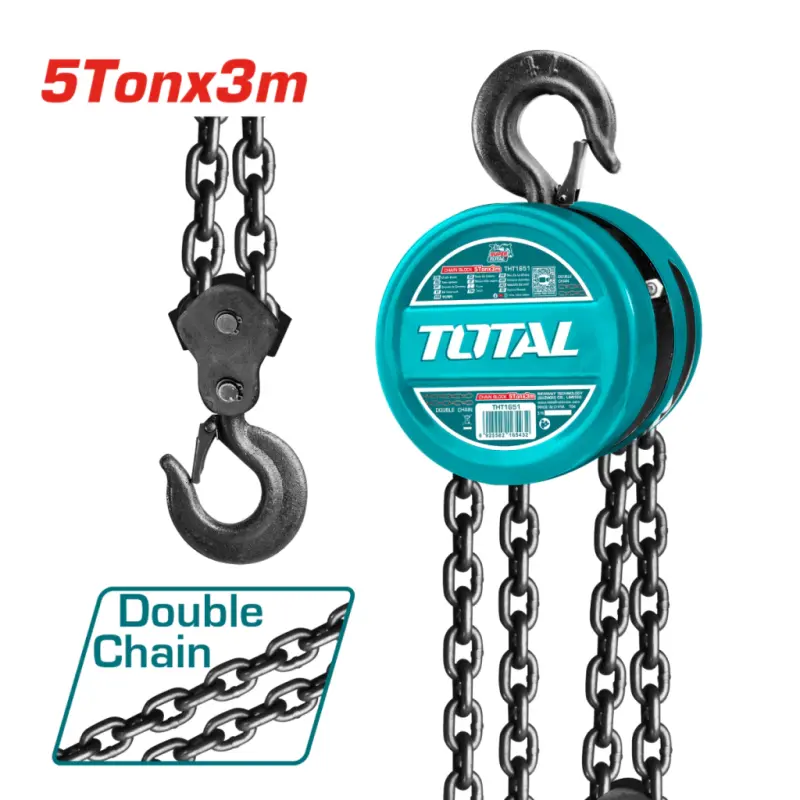 Aparejo manual De 5 toneladas Con 2 Cadenas total THT1651