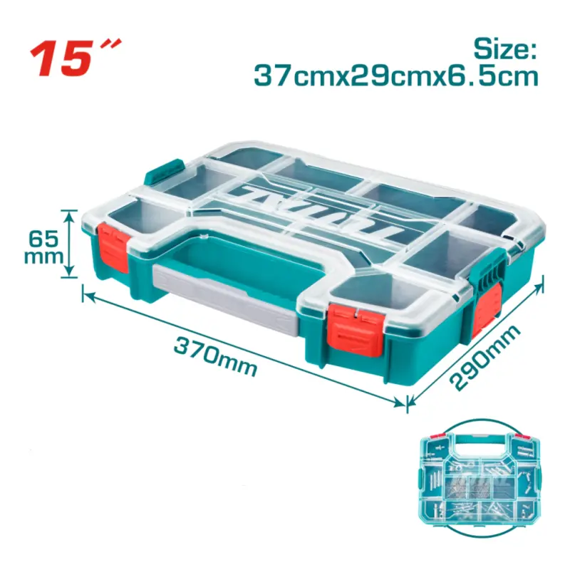 Estuche Organizador Apilable 15" TOTAL TPBX1151