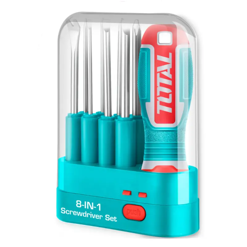 Set de 9 destornilladores intercambiables industrial total THT250906