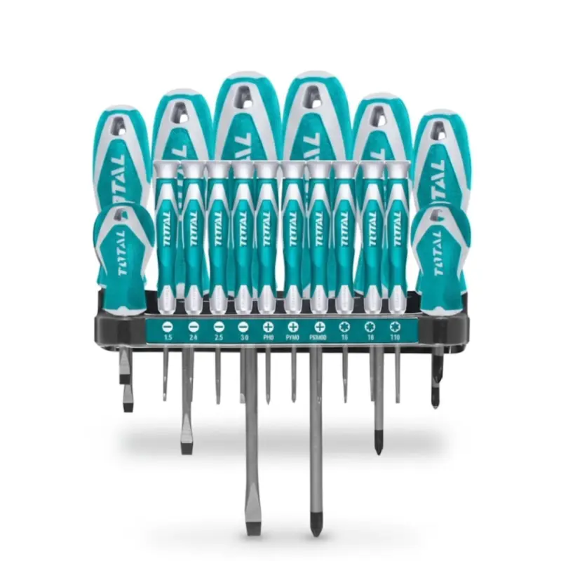 Set Destornilladores Total 18 Piezas Industriales CR-V THT250618