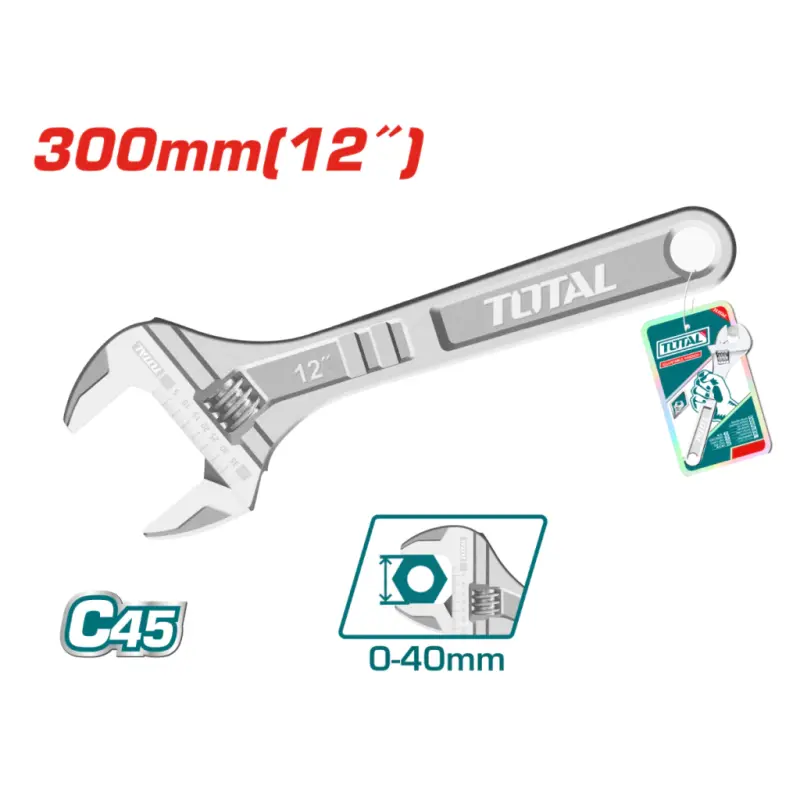 Llave Ajustable 300mm TOTAL THT1010123
