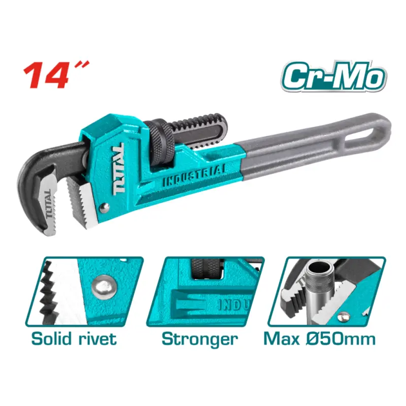 Llave De Caño Tubo Stilson Inglesa Total 350mm Sujeción 50mm THT171146