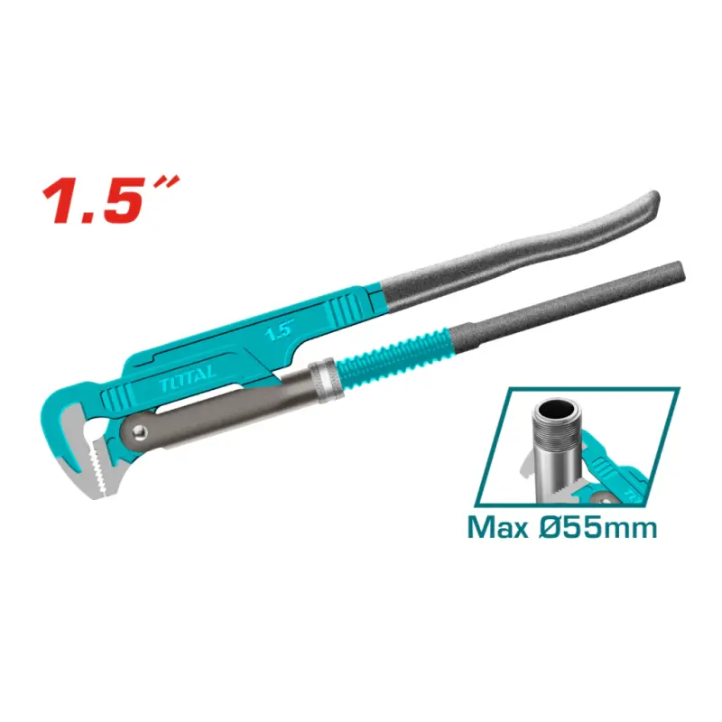 Llave Sueca 1-1/2 375mm Apertura 55mm Suj Caño Total THT172151