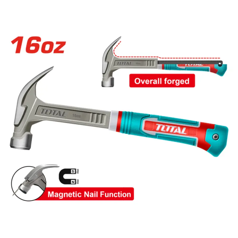 Martillo De Carpintero Acero Tratamiento Termico 450gr Total THCH61016L