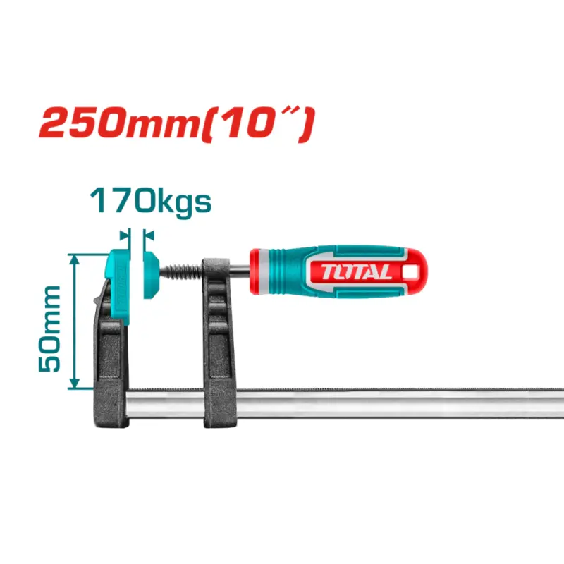 Sargento Prensa Tipo F 50x250mm Industrial Total THT1320503