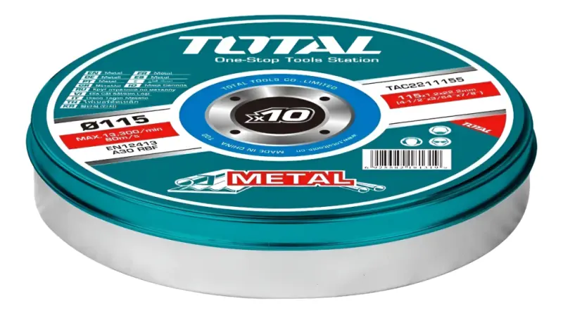 Set 10 Discos 115 Mm Corte Metal Total TAC2211155