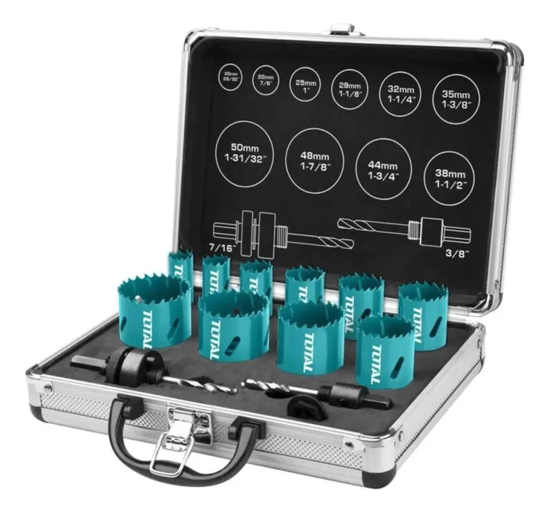 Set Sierras Copa Bimetalicas 12 Piezas Total TACSH1121